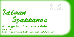 kalman szappanos business card